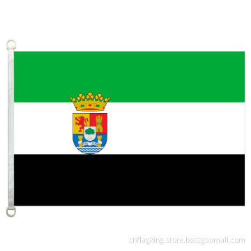 90*150cm Extremadura_(with_coat_of_arms) flag 100% polyster